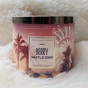 Bath & Body Works Berry Waffle Cone 3-Wick Scented Candle | Sweet Gourmand